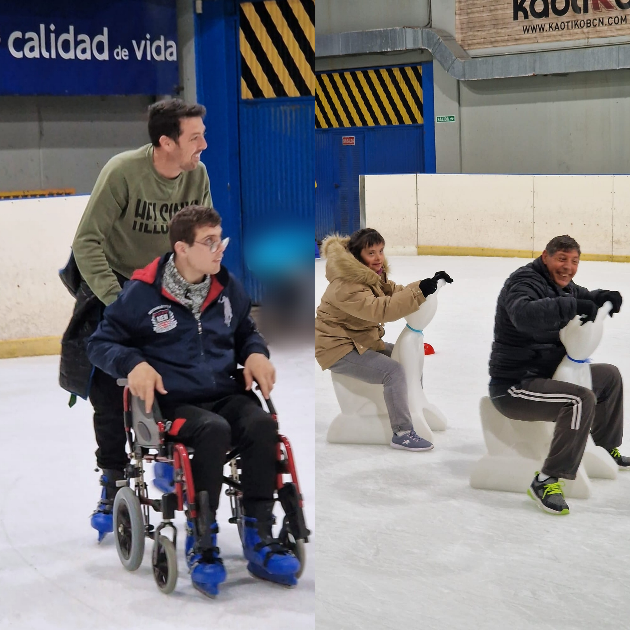 La Residencia y C.D. Jubalcoy practica patinaje adaptado
