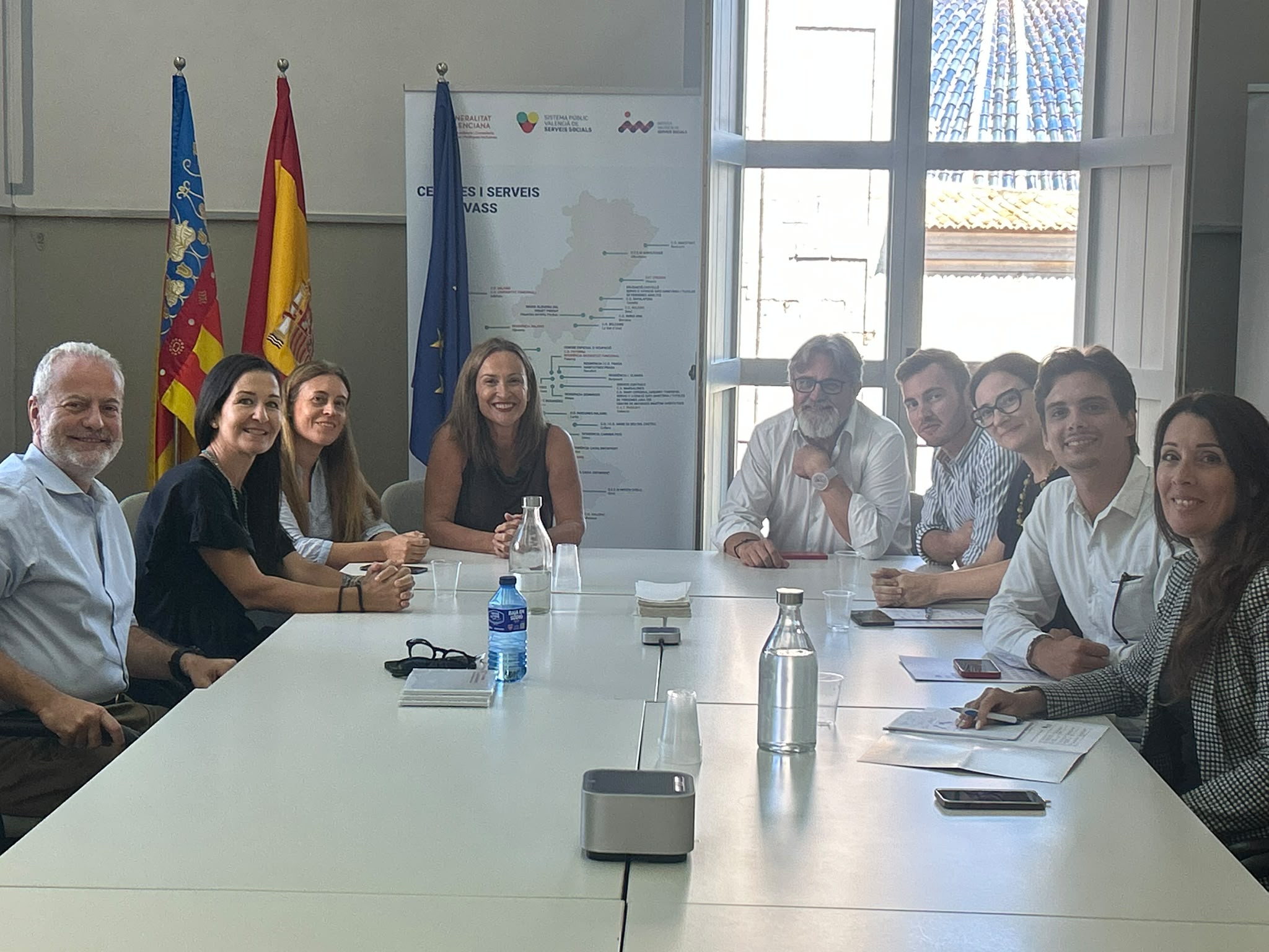 Estudiants de la Toscana d'un projecte europeu de Polibienestar visiten els centres de dia de l'IVASS, Russafa de dany cerebral adquirit i Ana Lluch de majors dependents