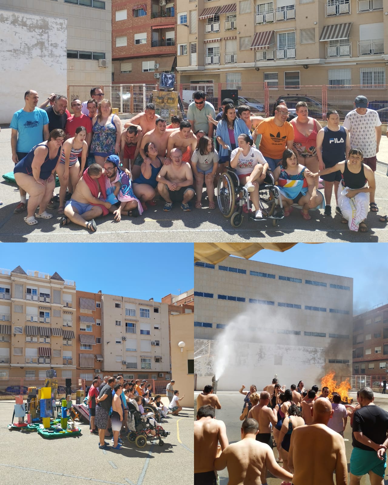 El C.O. Carrús celebró San Juan con la cremà de la hoguera que han elaborado en los talleres con materiales reciclados