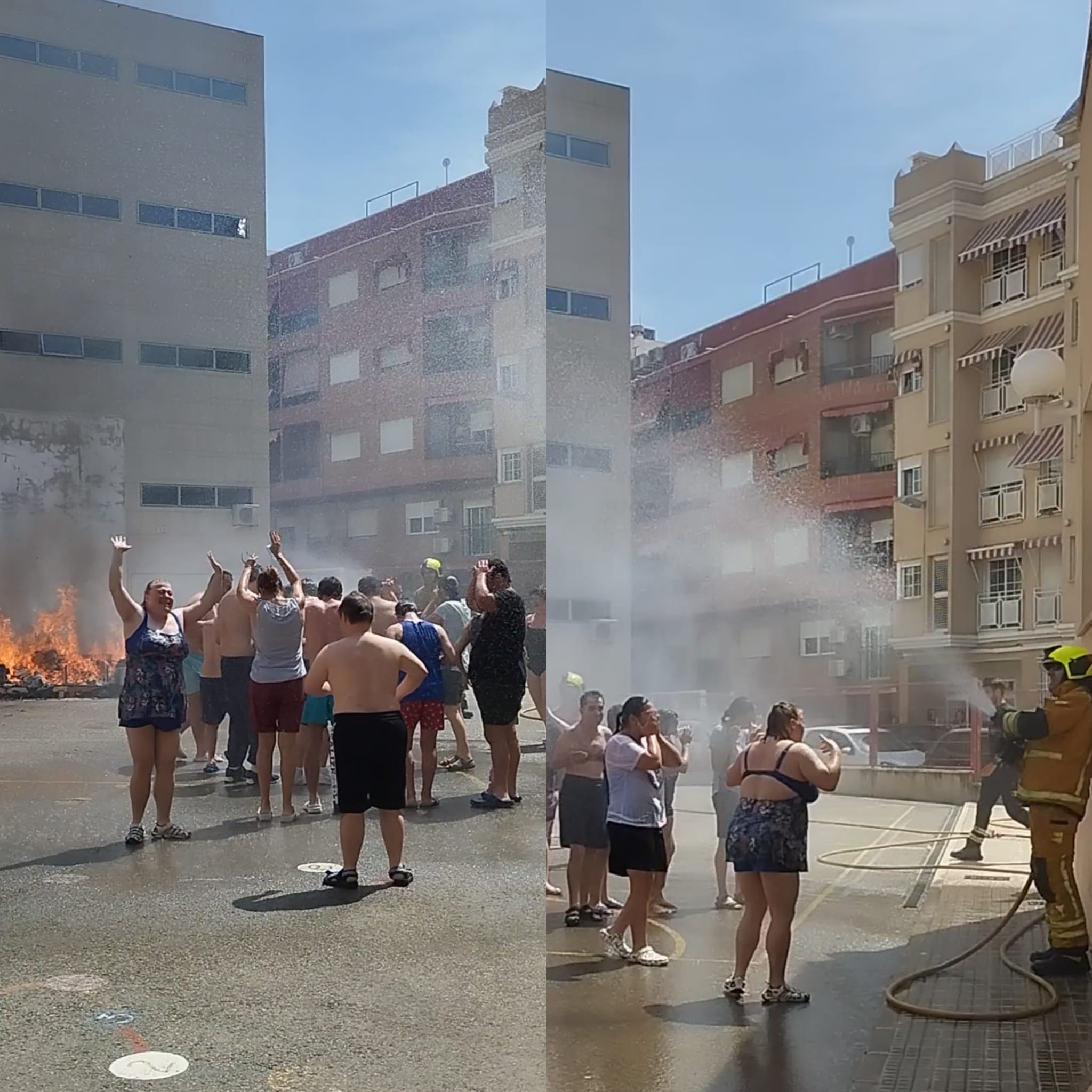 Hogueras de San Juan en el C.O. Carrús (Elche)