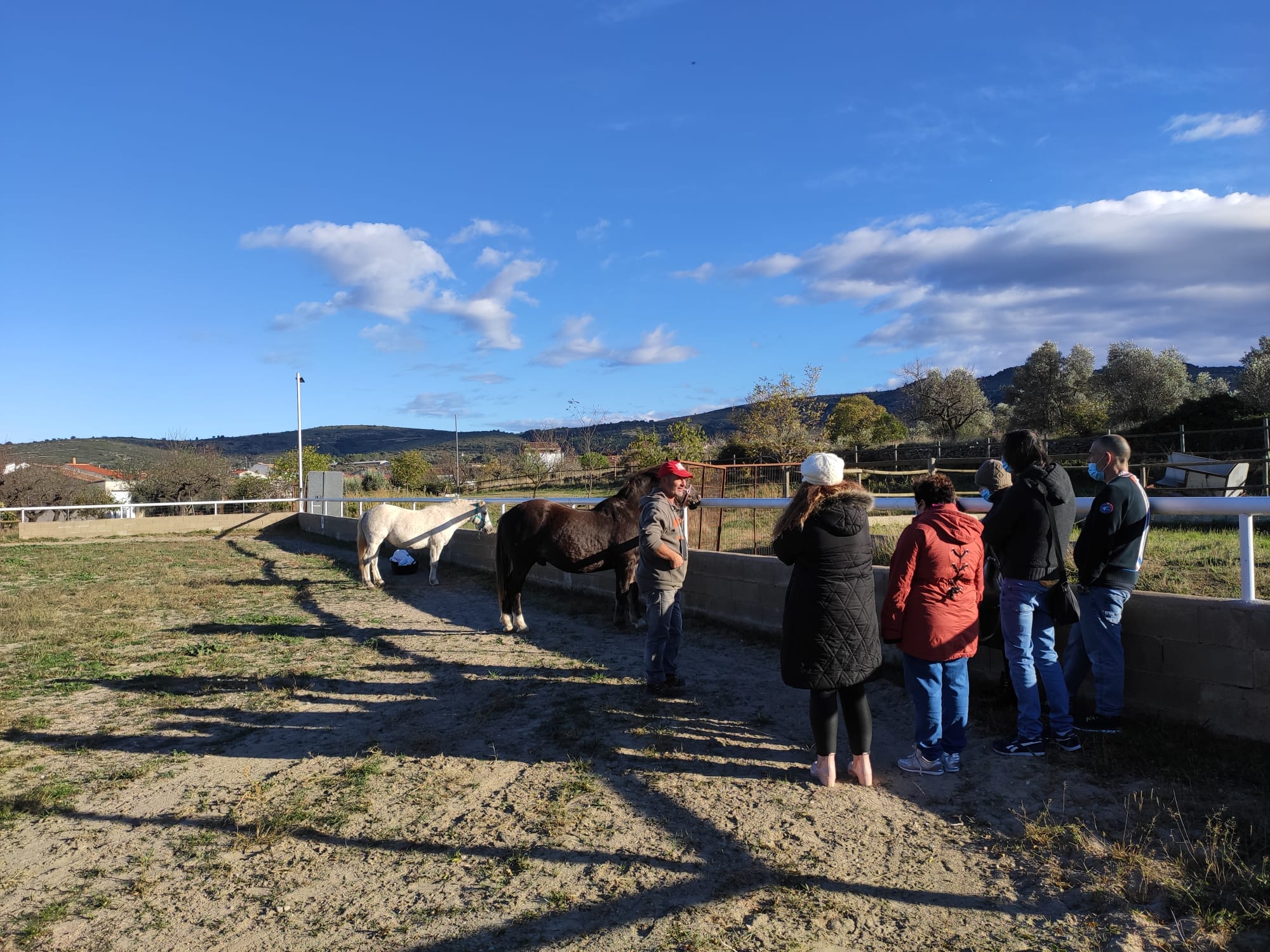 Personas con enfermedad mental crónica del CEEM de Albocàsser participan en un programa de intervención terapéutica con caballos