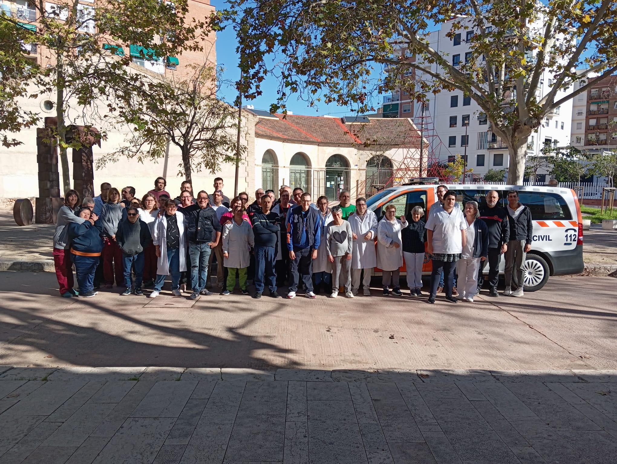 Professionals del Cos de Bombers de València realitzen un simulacre d'emergències en el C.O. Marxalenes 