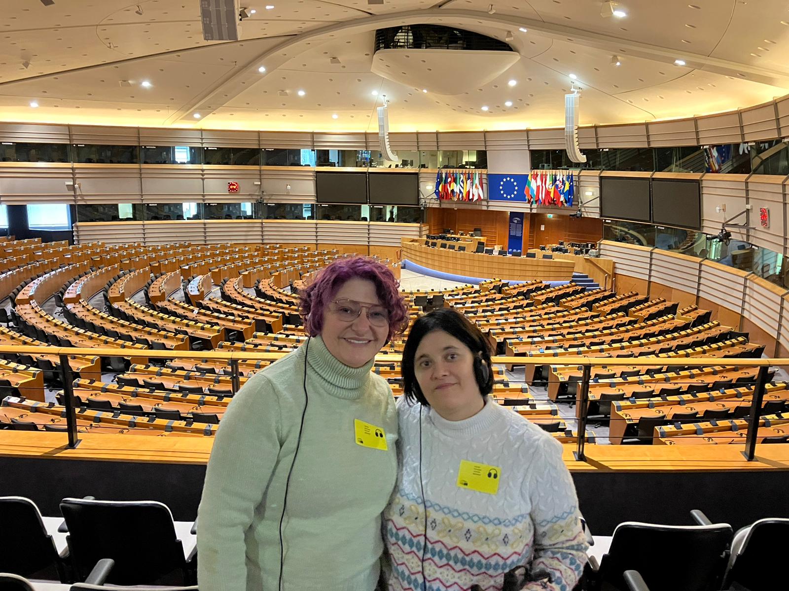Personas usuarias y profesionales de viviendas tuteladas del IVASS visitan el Parlamento Europeo